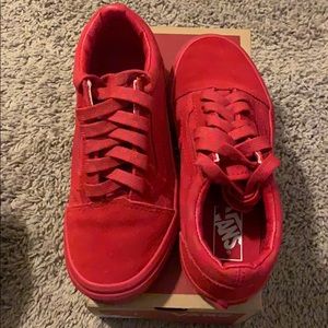 Boys Red Checkered Vans